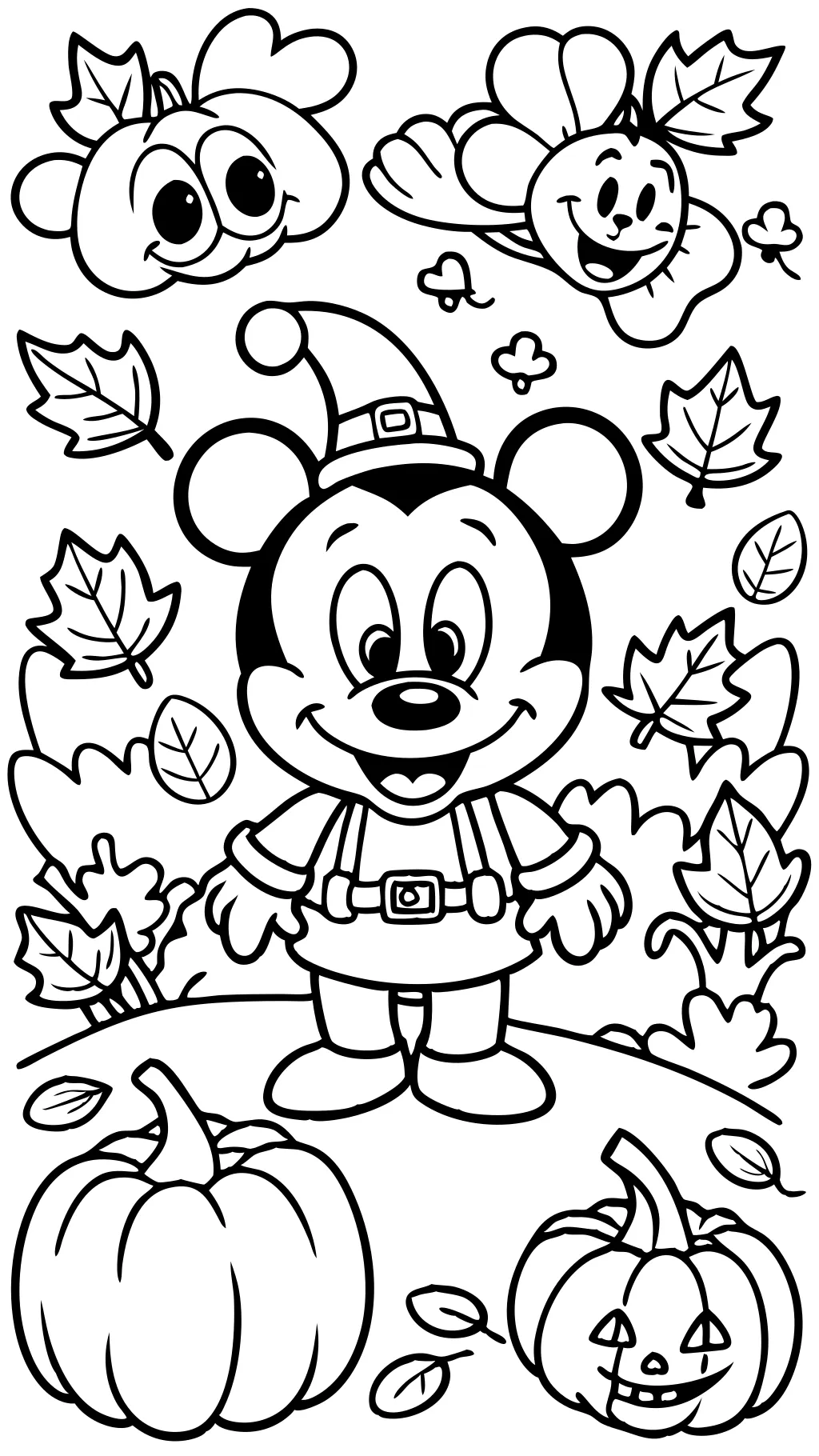 disney autumn coloring pages